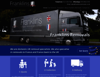 franklinsremovals.co.uk screenshot