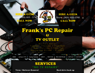 frankspcrepair.com screenshot