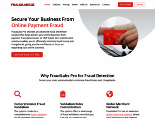 fraudlabspro.com screenshot