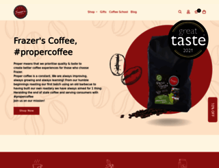 frazerscoffeeroasters.co.uk screenshot