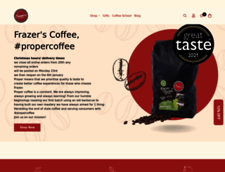 frazerscoffeeroasters.co.uk screenshot