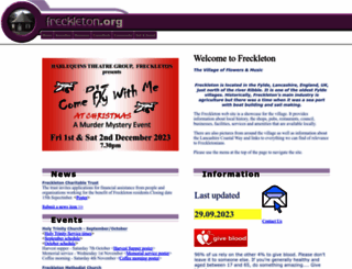 freckleton.org screenshot