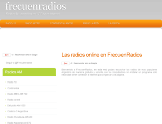 frecuenradios.com.ar screenshot