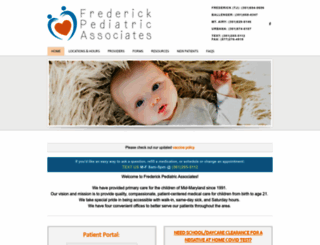 frederickpediatrics.com screenshot