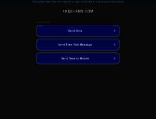 free--sms.com screenshot