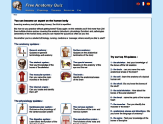free-anatomy-quiz.com screenshot