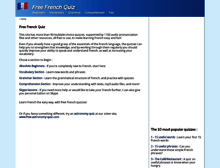 free-french-quiz.com screenshot