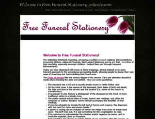 free-funeral-stationery.yolasite.com screenshot