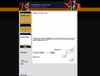 free-music-lyrics.com screenshot
