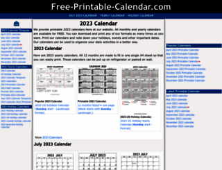 free-printable-calendar.com screenshot