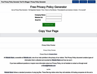 free-privacy-policy-generator-tool.blogspot.com screenshot