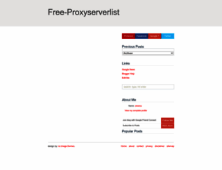 free-proxyserverlist.blogspot.com screenshot