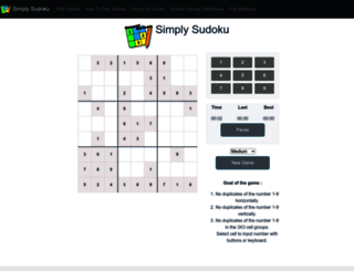 free-sudoku.net screenshot