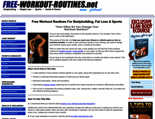 free-workout-routines.net screenshot