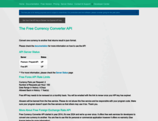 free.currencyconverterapi.com screenshot