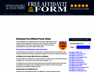 freeaffidavitform.com screenshot
