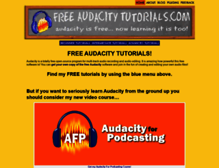 freeaudacitytutorials.com screenshot