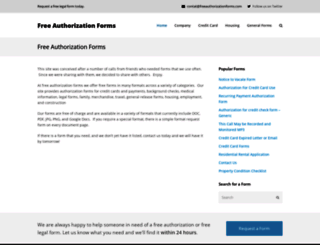 freeauthorizationforms.com screenshot