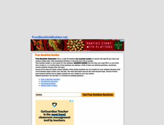 freebacklinkbuilder.net screenshot