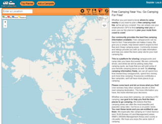 freecampsites.net screenshot