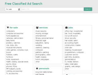 freeclassifiedadsearch.com screenshot