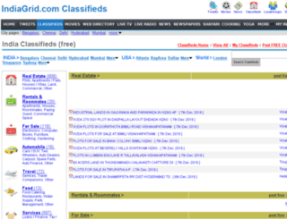 freeclassifieds.indiagrid.com screenshot