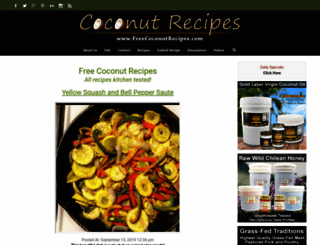 freecoconutrecipes.com screenshot
