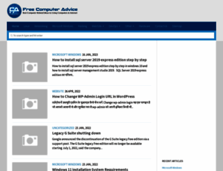 freecomputeradvice.net screenshot