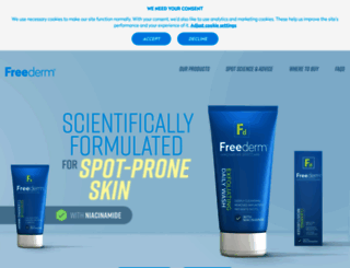 freederm.co.uk screenshot