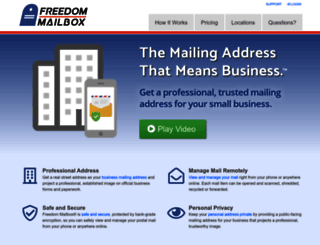 freedommailbox.com screenshot