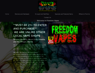 freedomvapeshop.com screenshot