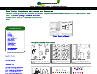 freeeducationalresources.com screenshot