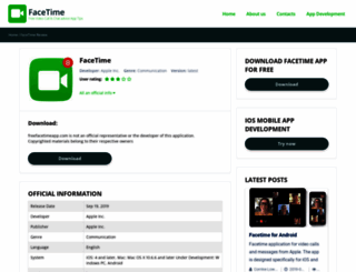 freefacetimeapp.com screenshot