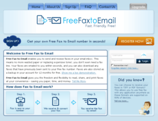 freefaxtoemail.net screenshot