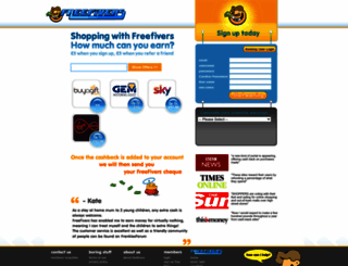 freefivers.co.uk screenshot