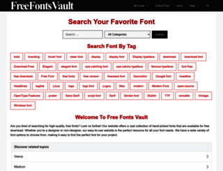 freefontsvault.com screenshot