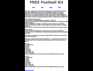 freefootballkit.co.uk screenshot