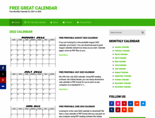 freegreatcalendar.com screenshot