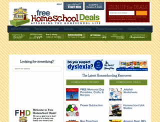 freehomeschooldeals.com screenshot