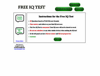 freeiqtest.info screenshot