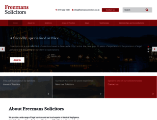 freemanssolicitors.co.uk screenshot
