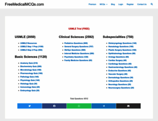 freemedicalmcqs.com screenshot