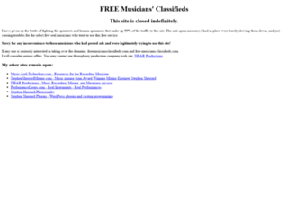 freemusiciansclassifieds.com screenshot