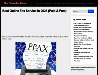 freeonlinefaxservice.org screenshot