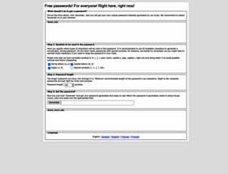 freepasswordgenerator.com screenshot
