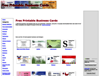 freeprintablebusinesscards.net screenshot
