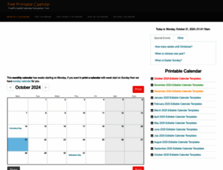 freeprintablecalendartemplates.com screenshot