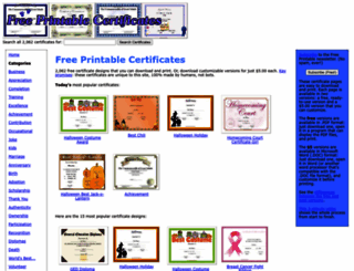 freeprintablecertificates.net screenshot