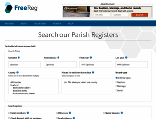 freereg.org.uk screenshot