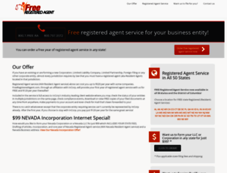 freeregisteredagent.com screenshot